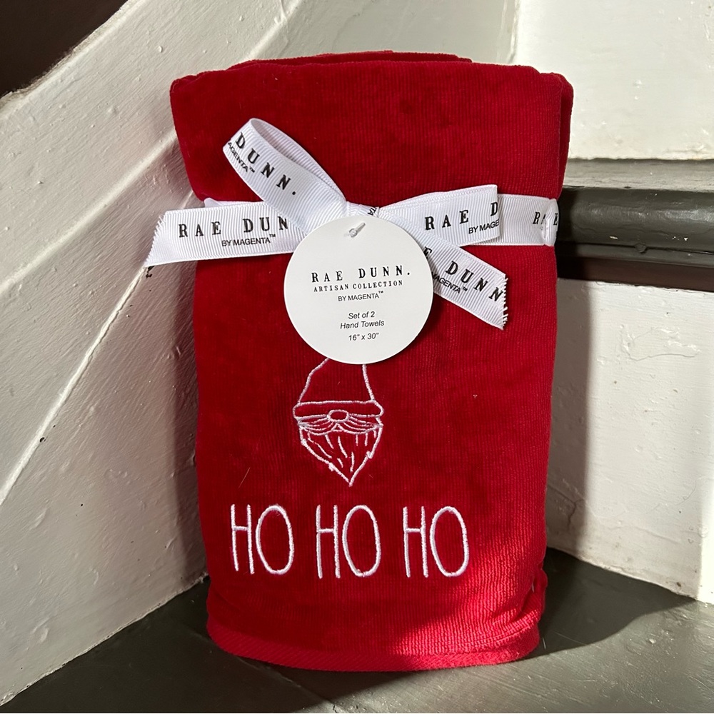 Rae Dunn HO HO HO Hand Towels